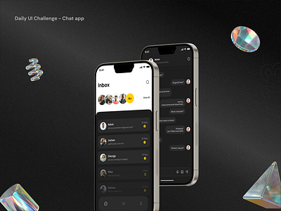 Chat App app design chatapp dailyui minimal ui ux