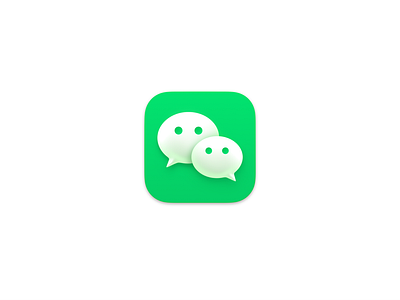 WeChat Icon 3d android app big sur branding bubble icon ios ipad iphone mac macos message mobile skeuomorph sms tencent ui wechat weixin