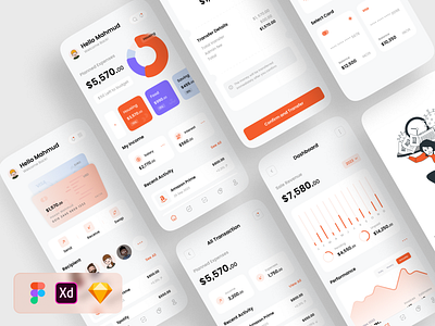 Finance Mobile App app design branding finance app graphic design mobile app ui design uiux ux design