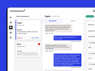 🌈 UX Design for The Trevor Project ai clean information architecture intuitive messaging nonprofit ui ux uxr