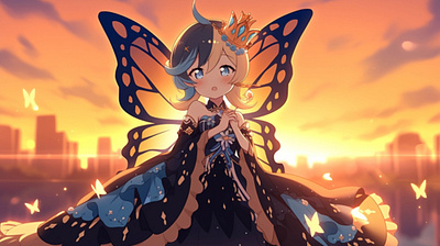 Butterfly Queen: Urban Dawn animefantasyart