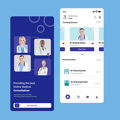 Online Medical Consultation screens design graphic design mob mobile app mobile design ui uiux user experience