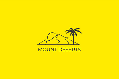 A Minimalist Line-art Logo Design | Mountains of Desert | New art branding cool creative desert design graphic design line logo minimal mountain new professional vector