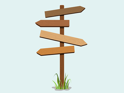 A casual sign board with tilted arrows board design digital art digital illustration directional graphics grass guide illustration nature plant sign post tree vector vector illustration wood wood texture wooden wooden board