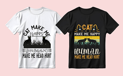 Cat T-shirt design smart