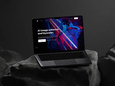 AI Image Enhancer graphic design logo ui