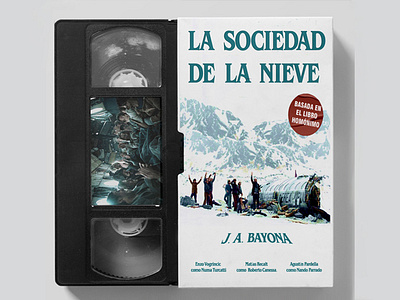 VHS - La sociedad de la nieve 2023 box cover art film graphic design la sociedad de la nieve movie vhs
