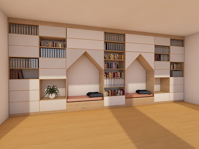 3D visualization of an office cabinet with seats 3d cabinet design furniture interior