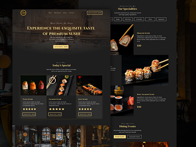 Restaurant website Design design designer landing page logo uidesign uiux ux design web website webui