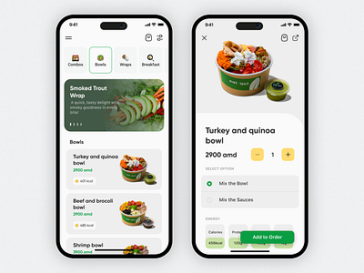 Eatn'act - web & mobile app design android app bowl cafe food ios menu mobile restaurant web wrap