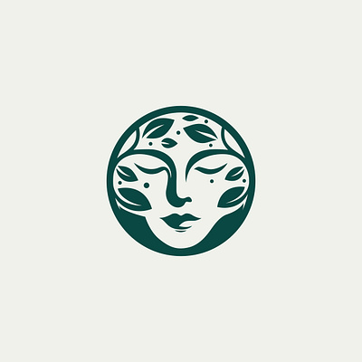 Natural Face Logo app branding design face graphic design human illustration leaf logo natural nature organic product tree vector