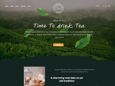 Tea-Shop-Main-page typography