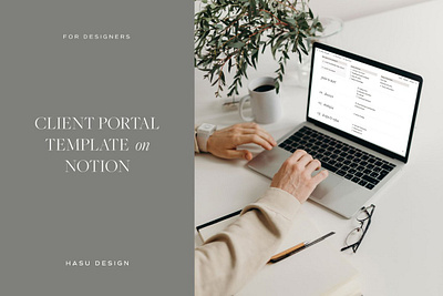 Client Portal Template on Notion brand designer client portal notion notion template organisation