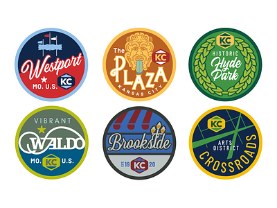 Badge design. adobe illustrator branding brookside design graphic design hyde park illustration kansas city logo neighborhood patch design plaza typography vector waldo westport