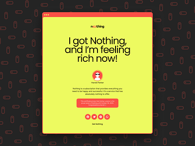 Promo clear design landing minimal modern nothing red style ui ux yellow