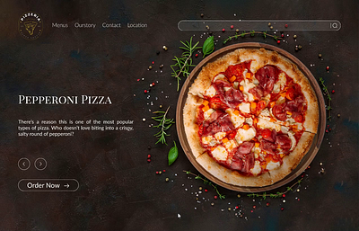 Food website / Restaurant landing page / Animation UI animation ui food landing page pitzza ui ux web design
