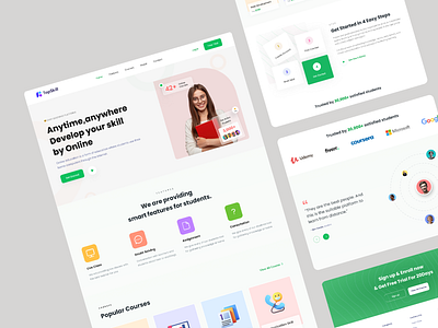 TopSkill - Edtech Website UI Design Concept concept dailyui design edtech edutech graphic design ui web web design website