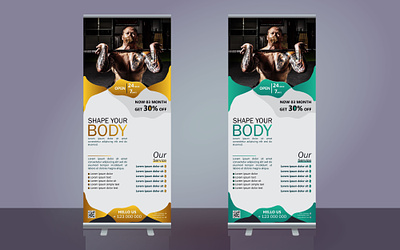 Gym Roll Up Banner advertising banner fitness gym banner marketing new poster print role up banner roll up roll up banner stand banner