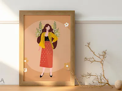 Retro Lady art artistic design flat illustration graphic design graphics illustration lady vector vintage