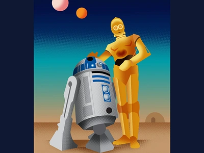 The Droids You’re Looking For gusto gustodesignco illustration poster star wars