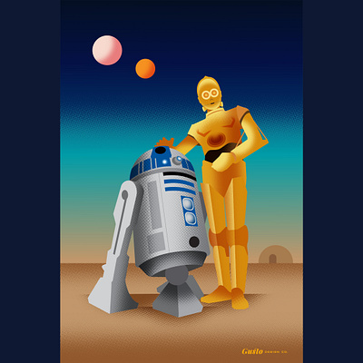 The Droids You’re Looking For gusto gustodesignco illustration poster star wars