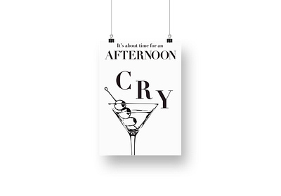 Afternoon Martini alcohol graphic design martini typography ui