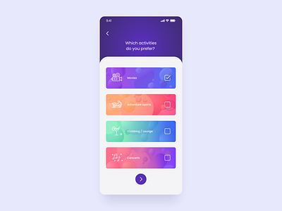 Event app interaction design animation app appdesign card colorful event graphic design input fields interaction design material design mockup motion graphics movie page transitions swipe tap transition ui uiux