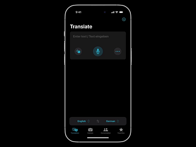 iOS Translate - Redesign apple dark mode figma ios iphone language light mode mobile app prototype redesign tab translate translation translucent ui ux