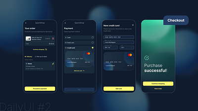 #DailyUI - Day2 challenge creditcard dailyui product design ui ux