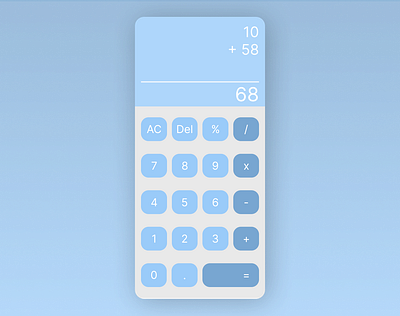 Mobile Calculator app mobile ui