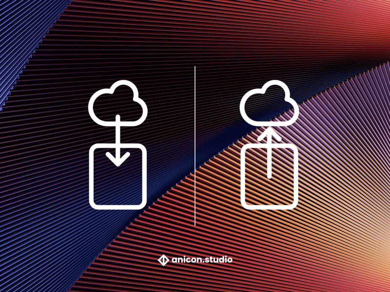 Upload/download icons! Take your pick! anicon animated logo cloud design download graphic design icon illustration json lottie motion graphics storrage ui upload