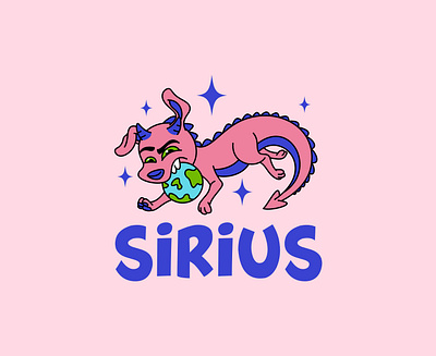 Mascot for SIRIUS animal branding character chinese cute design dragon earth illustration logo mascot space ui unused