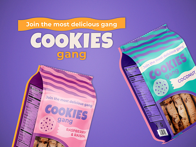 Cookies Gang Brand brand identity branding design food graphic design packaging packaging design social media design visual identity