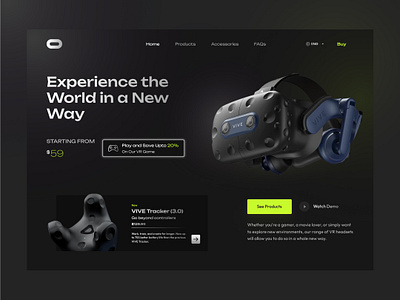 Oculus Headset Website branding design headset website landing landing page layoutdesign portfolio udesigner ui uidesign uiux userexperience userinterface ux uxdesign web design webdesign website