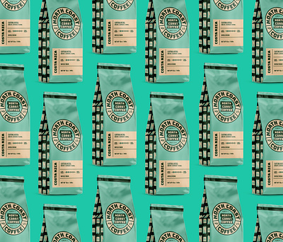 North Coast Coffee - Packaging badge bag bean branding coffee graphic lockup logo packaging