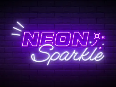 Neon Sparkle neon logo design with neon effect animated neon branding graphic design logo neon neon effect neon logo