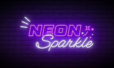 Neon Sparkle neon logo design with neon effect animated neon branding graphic design logo neon neon effect neon logo