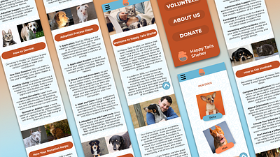 Happy Tails Shelter - project adobe xd branding design graphic design logo ui ux ux design