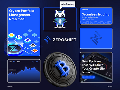 Zeroshift ☡ bitcoin branding crypto identity illustration logo design mascot z logo zero logo