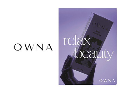 OWNA beauty branding cosmetic fashion graphic design logo logo design owna packaging skincare logo