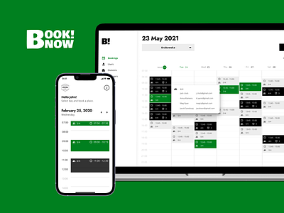 BookNow! | Manage your bookings application booking branding graphic design interface management mobile orders peak11 slot slots system ui ux web
