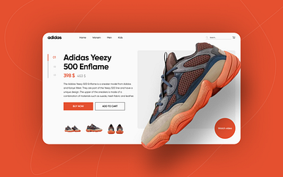 Adidas & Yeezy website / webdesign / web uiux concept design kanye west landing landing page sneakers sport store ui ux uxui web webdesign yeezy