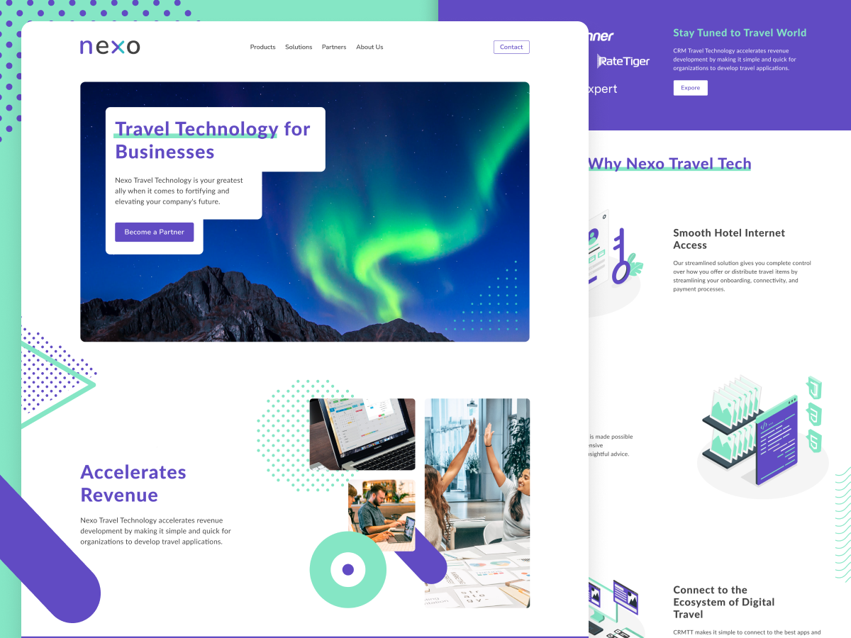 Travel Tech Landing Page branding landing logo design travel ui ux web design