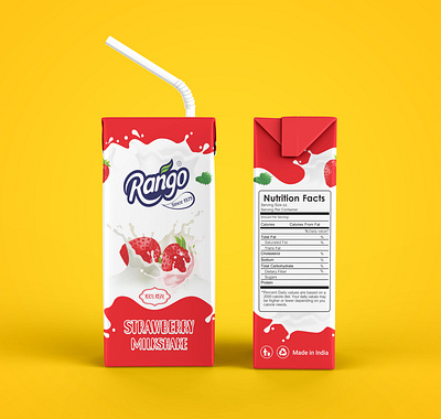 Milkshake Juice Box Packaging Design box design custom box custom box design juice box juice box design juice label juice label design juice packaging label design package design packaging design product box design