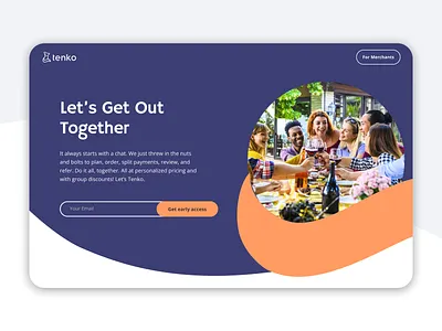 Tenko | Landing Page design development typography ui ux web website