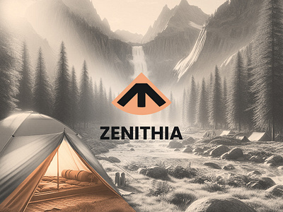 Zenithia Logo Design black blue brand design branding dark font graphic design logo orange outdoor photomontage story tent ui web web design web hero shot yellow