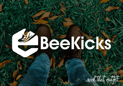 BeeKicks a WhatsApp shoe store brand identity branding graphic design