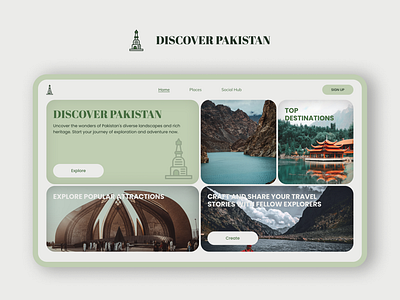 Discover Pakistan: Website Concept casestudy design figma landing page pakistan tourism travel travel guide ui ux web design