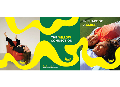 Banana Land- Posters banana branding fruit fun green identity photo positive poster design posters series vector yellow