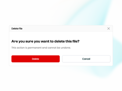 Delete Confirmation Modal UI 3d animation branding dailydesign dailyui design graphic design illustration logo motion graphics product design ui uiux ux